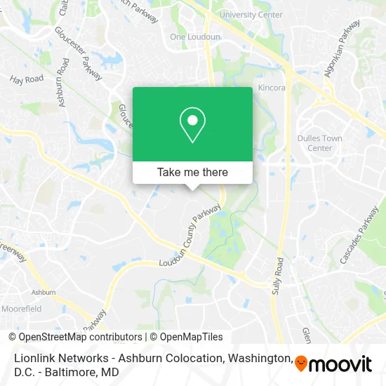 Lionlink Networks - Ashburn Colocation map