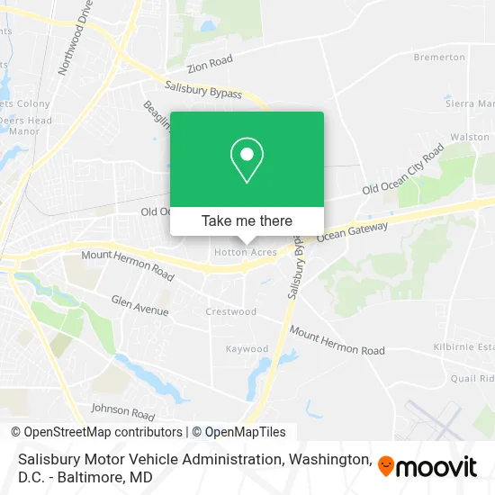 Salisbury Motor Vehicle Administration map