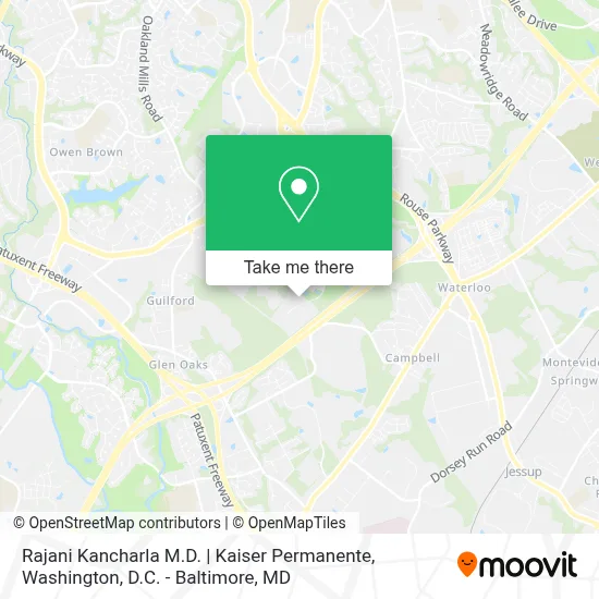 Rajani Kancharla M.D. | Kaiser Permanente map