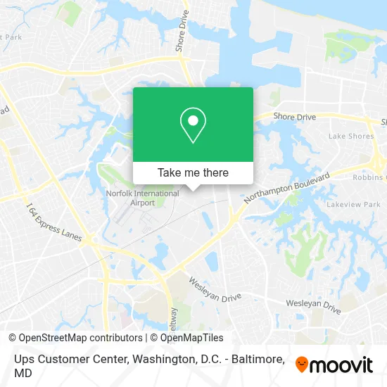 Ups Customer Center map