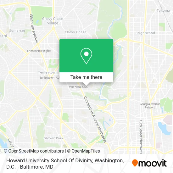 Howard University School Of Divinity map