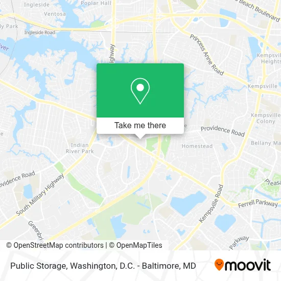 Public Storage map