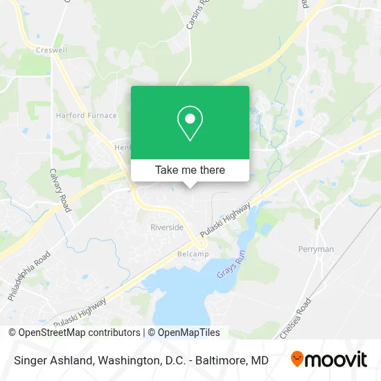 Singer Ashland map