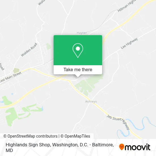 Highlands Sign Shop map