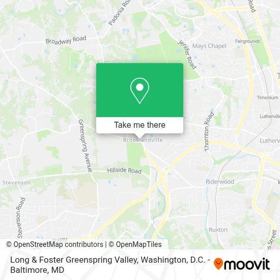 Long & Foster Greenspring Valley map