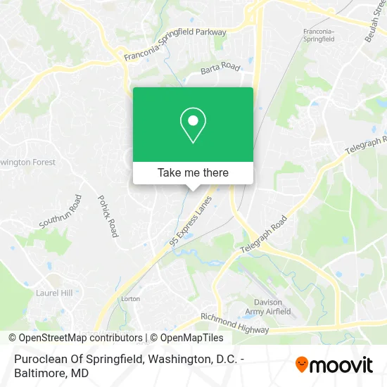 Puroclean Of Springfield map