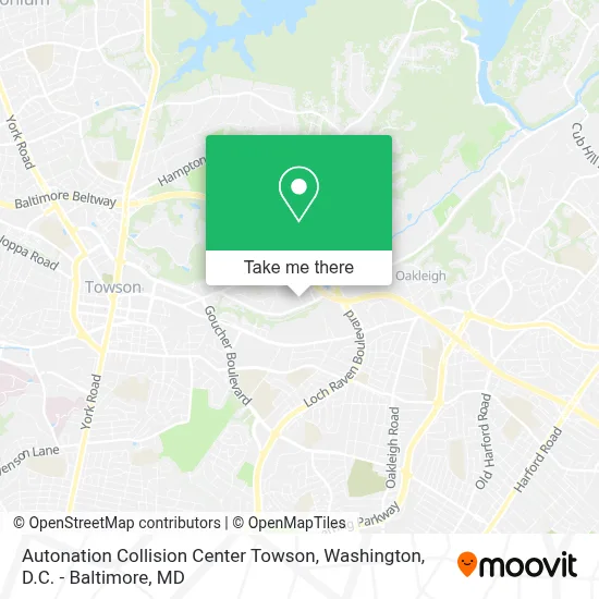Autonation Collision Center Towson map