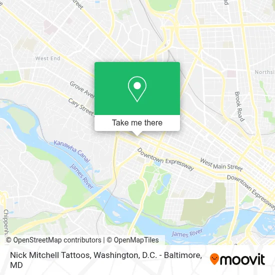 Nick Mitchell Tattoos map