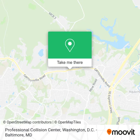 Professional Collision Center map