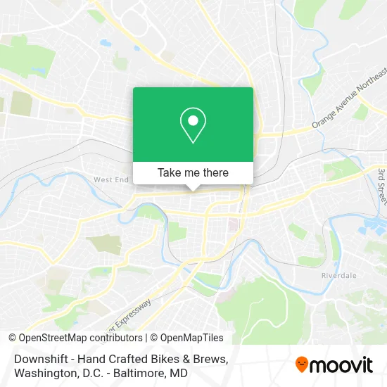 Downshift - Hand Crafted Bikes & Brews map