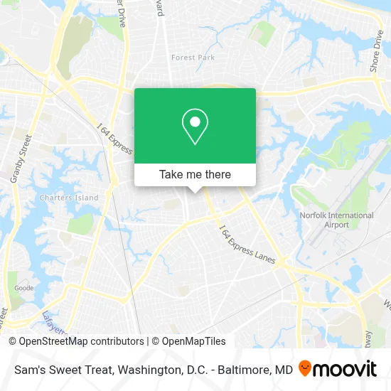 Sam's Sweet Treat map