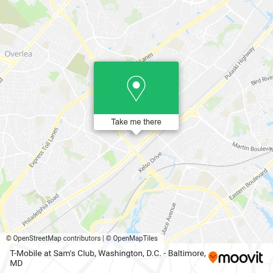T-Mobile at Sam's Club map