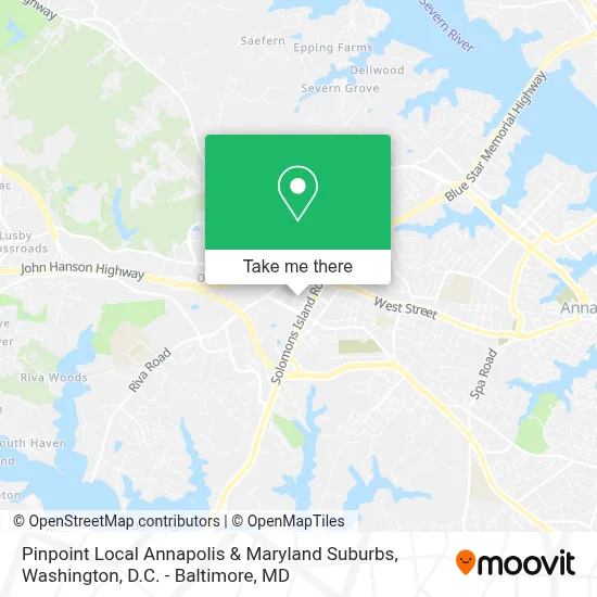 Pinpoint Local Annapolis & Maryland Suburbs map