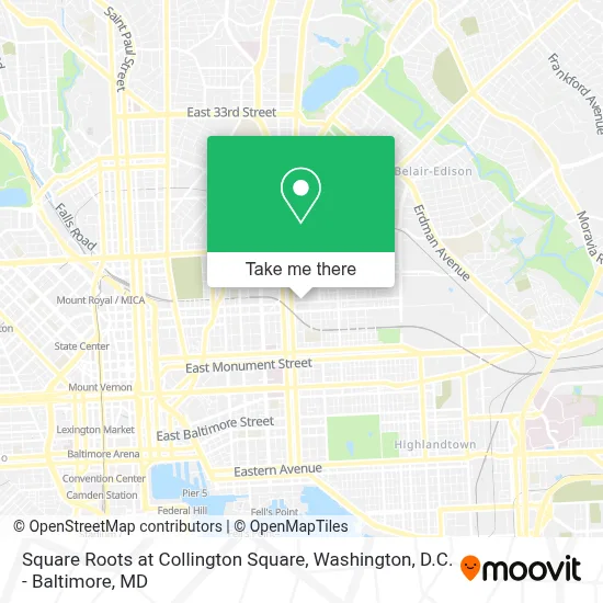Square Roots at Collington Square map