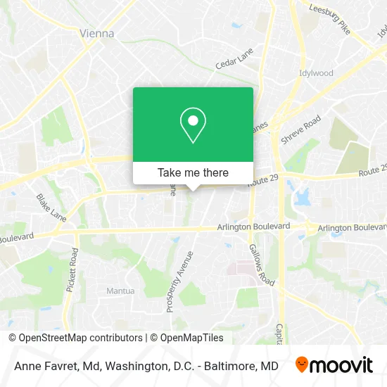 Anne Favret, Md map