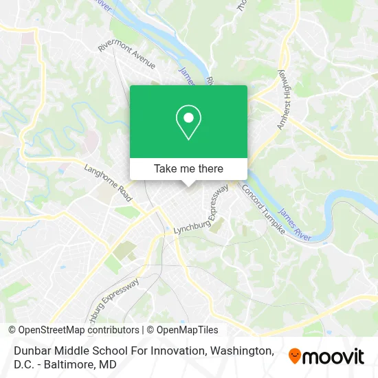 Dunbar Middle School For Innovation map