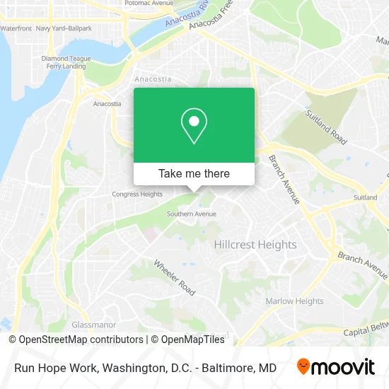 Run Hope Work map