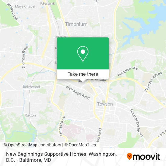 New Beginnings Supportive Homes map
