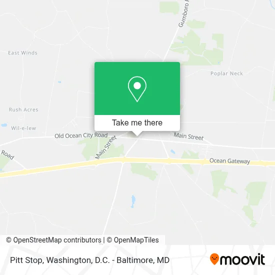Pitt Stop map