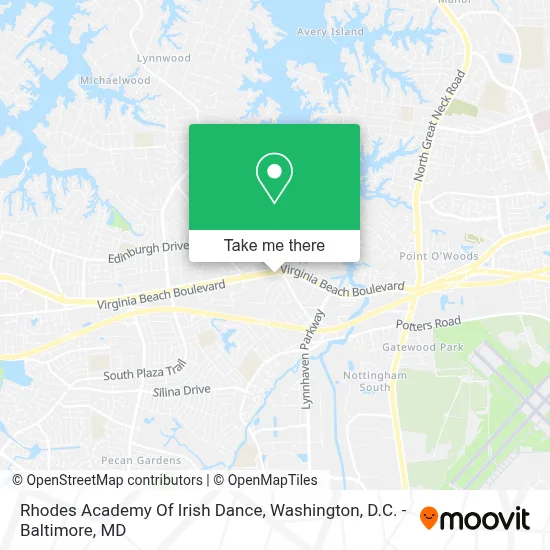 Rhodes Academy Of Irish Dance map