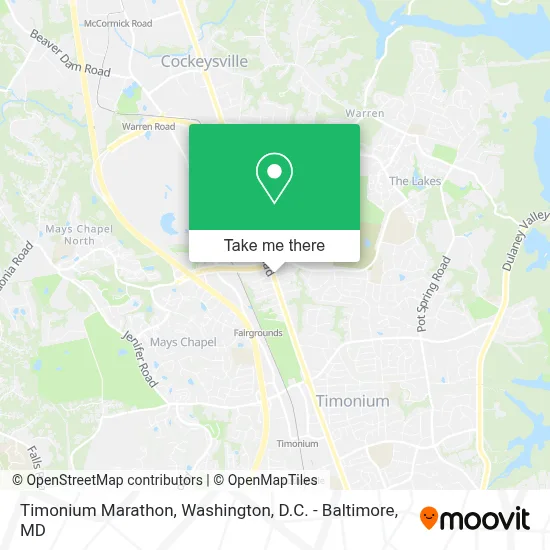 Timonium Marathon map