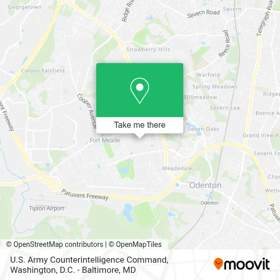 U.S. Army Counterintelligence Command map