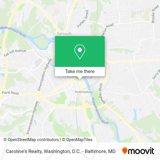 Caroline's Realty map