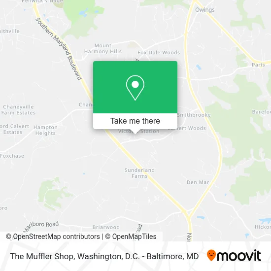 The Muffler Shop map