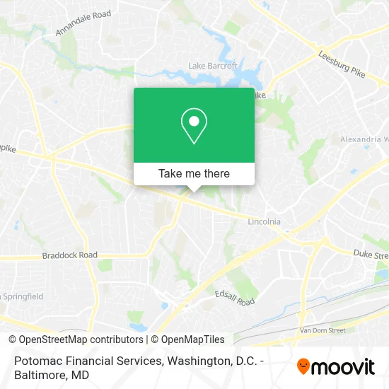 Potomac Financial Services map