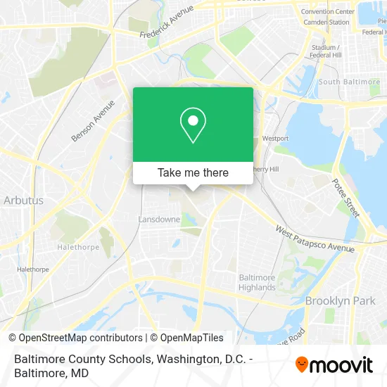 Baltimore County Schools map