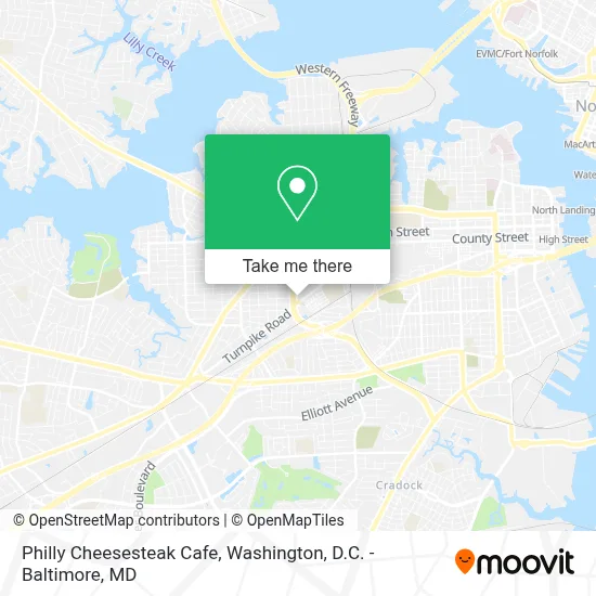 Philly Cheesesteak Cafe map