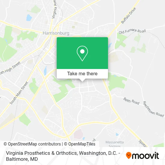 Virginia Prosthetics & Orthotics map
