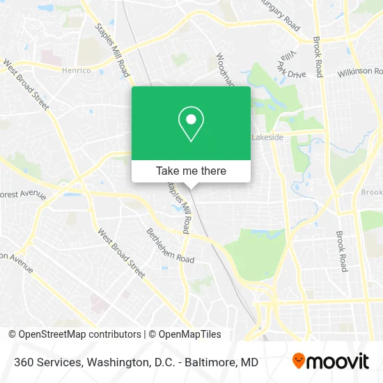 360 Services map