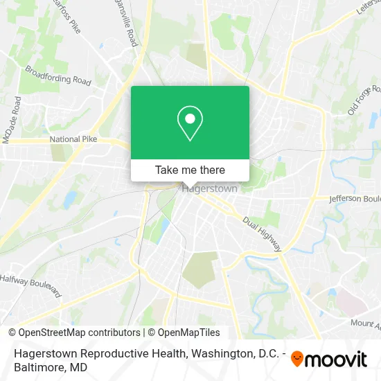 Hagerstown Reproductive Health map