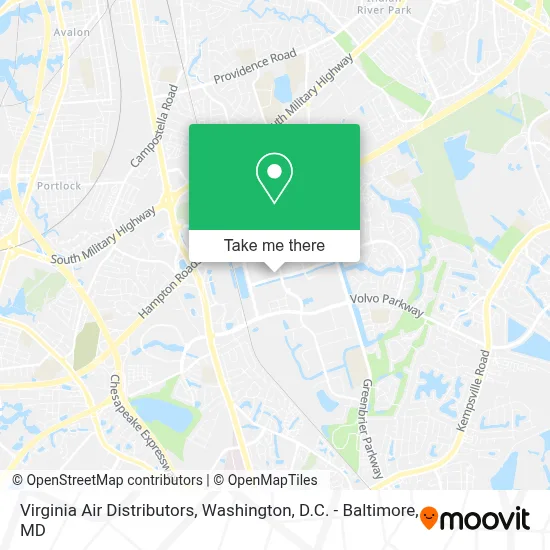 Virginia Air Distributors map
