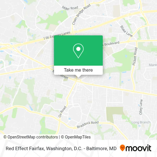 Red Effect Fairfax map