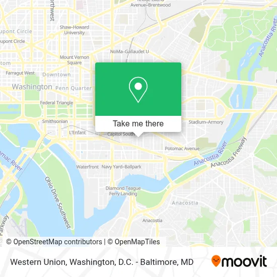 Western Union map