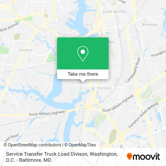 Service Transfer Truck Load Divison map