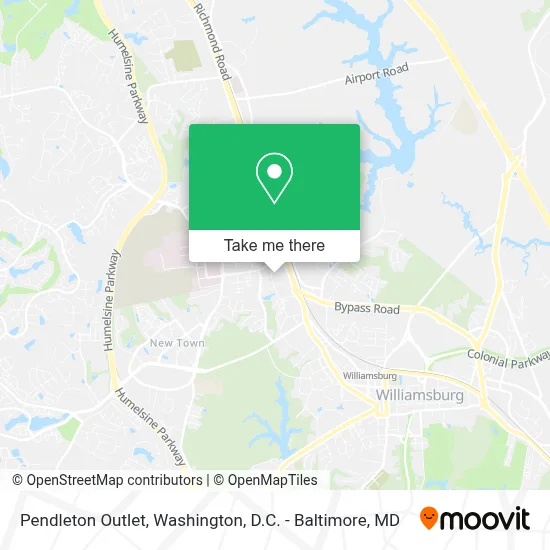 Pendleton Outlet map