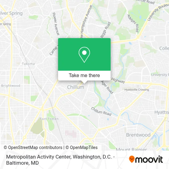 Metropolitan Activity Center map
