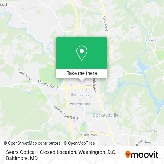 Sears Optical - Closed Location map