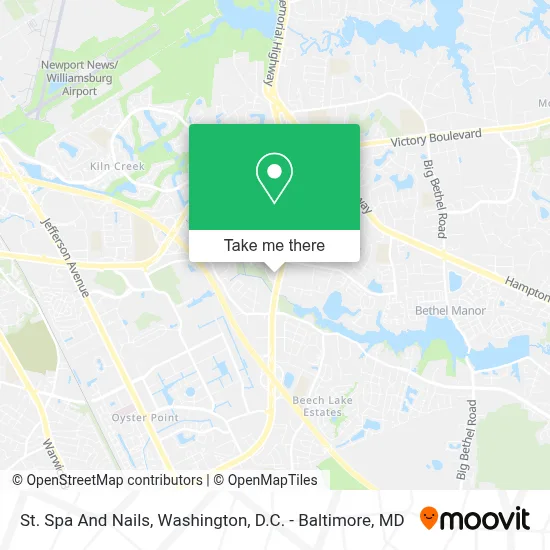 St. Spa And Nails map