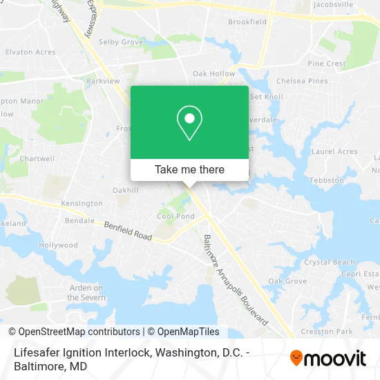 Lifesafer Ignition Interlock map