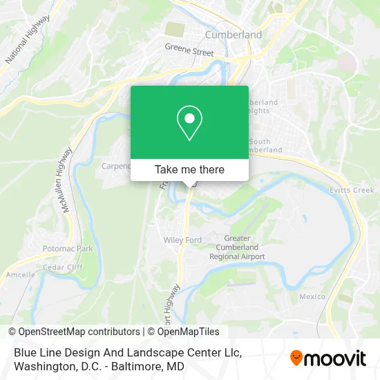 Blue Line Design And Landscape Center Llc map