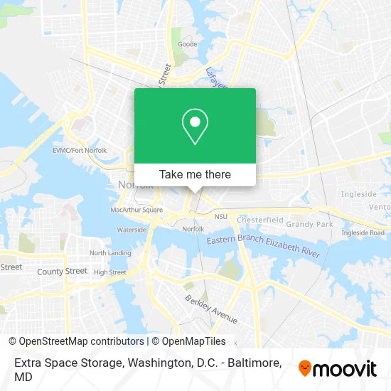 Extra Space Storage map