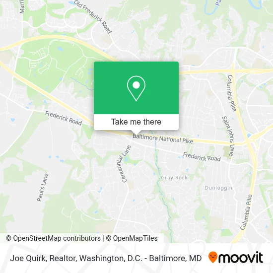 Joe Quirk, Realtor map