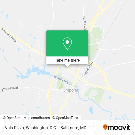 Vals Pizza map