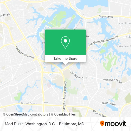 Mod Pizza map
