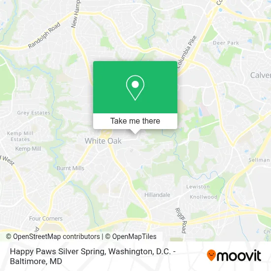 Happy Paws Silver Spring map