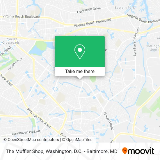 The Muffler Shop map